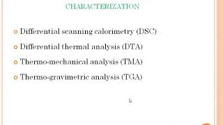POLYMER CHARACTERIZATION TECHNIQUES