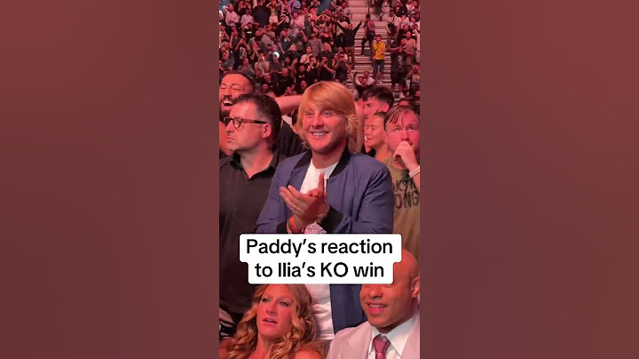 Paddy's reaction to Ilia's KO 👀