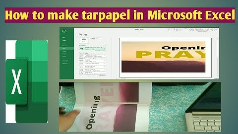How to make tarpapel in Microsoft Excel