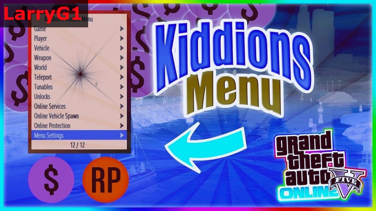 GTA 5 ONLINE MOD MENU - GTA V KIDDIONS MOD MENU - GTA 5 HACK + CHEAT PC FREE DOWNLOAD KGH