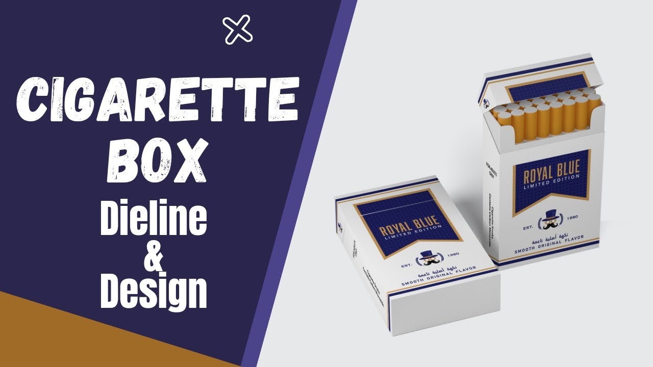 How to Design Cigarette Box Dieline in Adobe illustrator 2023