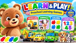 ISHUと遊んで学ぼう🐻 | のりもの・いろ・きおくチャレンジ🧠 screenshot 4