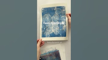 Faux cyanotype on a gel plate #monoprint #gelpress #gelplateprinting #gelprintingideas #botanicalart