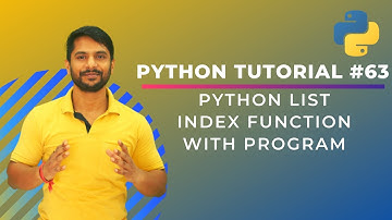 Python List Index Function With Program Exercise - In Hindi