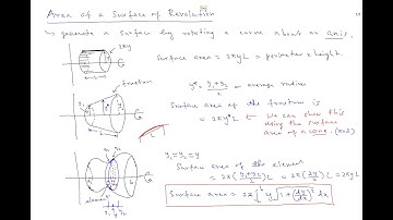 Lecture 23: Surface Area of a revolution