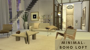 Minimal Boho Loft / Sims 4 Speed Build