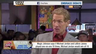 First Take - Magic Johnson On Lebron James Jordan Would Destroy Him