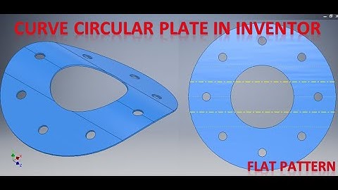 Curved Circular Plate in Autodesk Inventor sheet Metal || Inventor 3d drawings Practice Tutorials