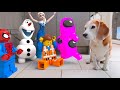 Pranking My Dogs with Animations in Real Life : Among Us!