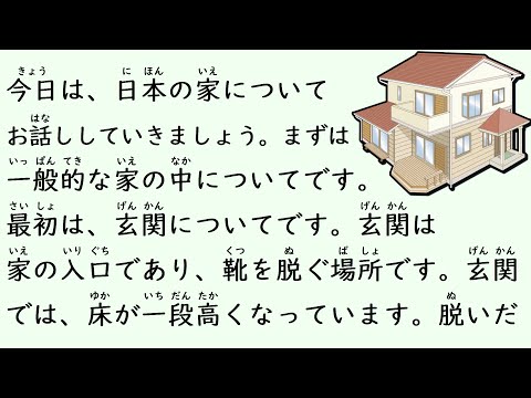 1 Hour Simple Japanese Listening - House in Japan