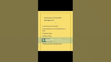 TECHNIQUES OF SCIENTIFIC MANAGEMENT| #shortvedio #chapter2 #functional foremanship #12thclass