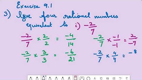 Q. 3.Subdivisions i and ii Exercise 9.1 Rational Numbers  Class 7
