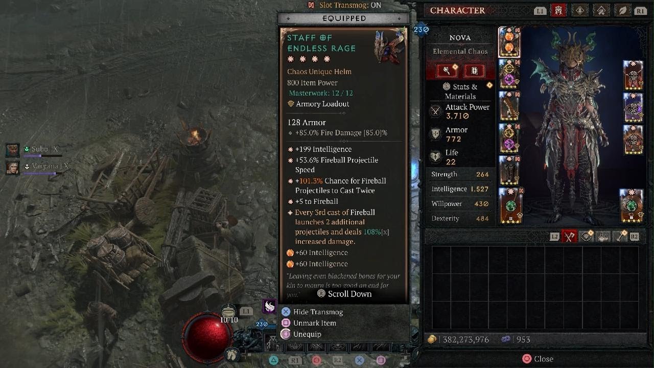 Diablo IV - Sorcerer Fireball Build (Season 10)