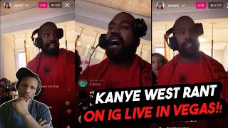 Kanye West Full Rant on IG live at Vultures Listening Party in Vegas