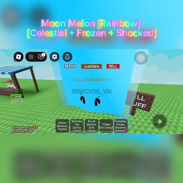 Moon Melon cây sự kiện trăng máu đã lên tới mấy tỏi trong Grow a Garden #roblox #robloxedit