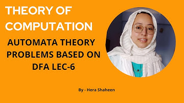 THEORY OF COMPUTATION ( or Automata) Problems based  on minimal DFA. lec - 6