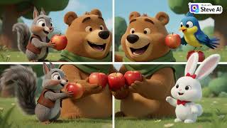 *Bobby Bear Learns to Share 🍎 | Sharing Is Caring | Kids Moral Story*