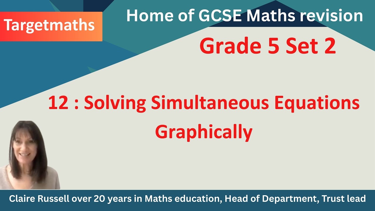 Lesson 12 – Solving Simultaneous Equations Graphically | GCSE Maths | Resit Maths