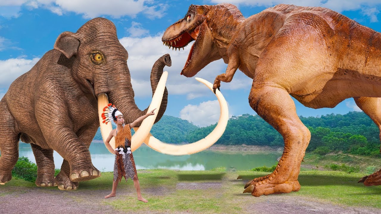 Elephants Best Action Movies Dinosaur (2023) | T-rex Attack | Jurassic Park 16 | Dinosaur | Ms.Sandy