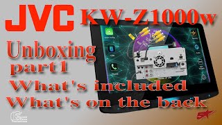 JVC KW Z1000W unboxing part 1 the rear of the radio and parts included