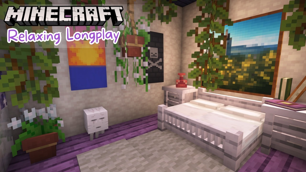 Cozy Geode Hobbit Hole Bedroom | Minecraft Longplay (no commentary ...