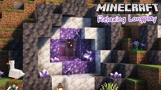 Cozy Geode Hobbit Hole Bedroom | Minecraft Longplay (no commentary)