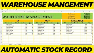 How to Create Simple Warehouse Management in Excel #stocks