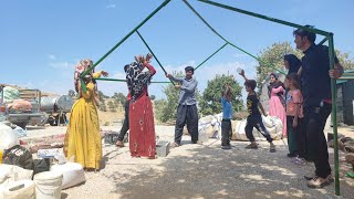 Nomadic Journey: Village Families Return Home Amidst Rain \& Chill 🌧️❄️