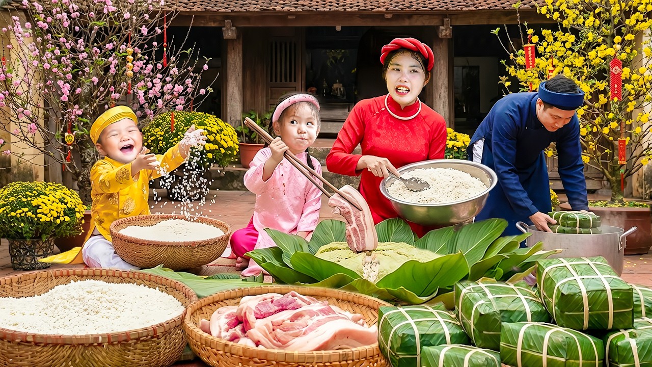 Cómo hacer que Banh Chung venda y compre ropa para preparar a la niña para la escuela