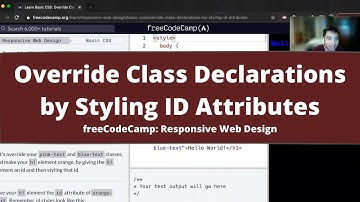 Override Class Declarations by Styling ID Attributes (Basic CSS) freeCodeCamp tutorial
