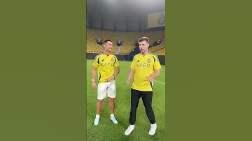 Ronaldo Teaches Mr Beast How To SIUUUU 🔥 #shortsfeed #ronaldo #mrbeast #shorts