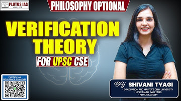 Verification Theory | Philosophy (Paper 1) | UPSC Optional | Explained by Shivani Tyagi Ma’am