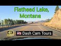 🇺🇸 Scenic Drive 4K Flathead Lake, Montana, USA. Dash Cam Tours 2020
