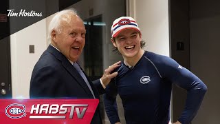 Coffee with Canadiens: Yvan Cournoyer imparts his wisdom to Cole Caufield