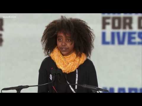 11 year-old student Naomi Wadler speaks at March For Our Lives Rally