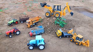 JCB5CX Sand Loading Ground Tata Tipper Truck Eicher Tractor /Toy Video CARTOONVIDEO 