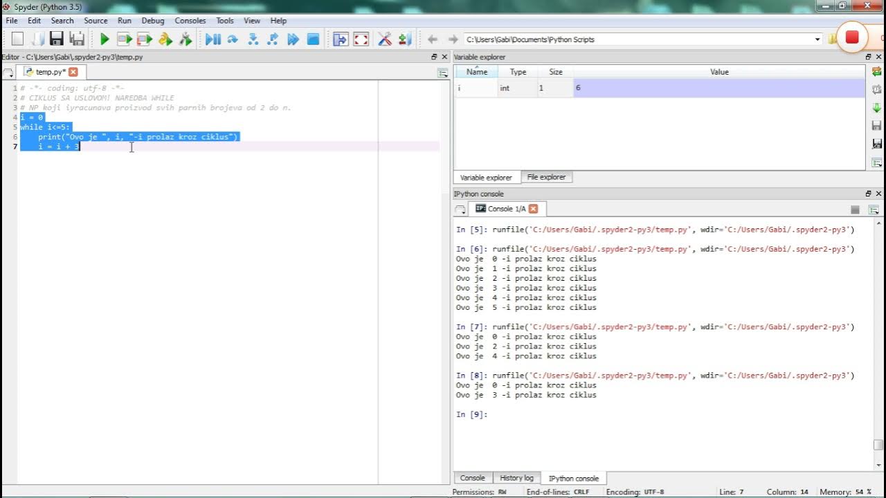 Python: naredba WHILE - YouTube