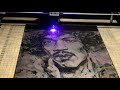 Jimi Hendrix engraved on a 11x14 canvas Using The Ortur Laser Master 2 15w