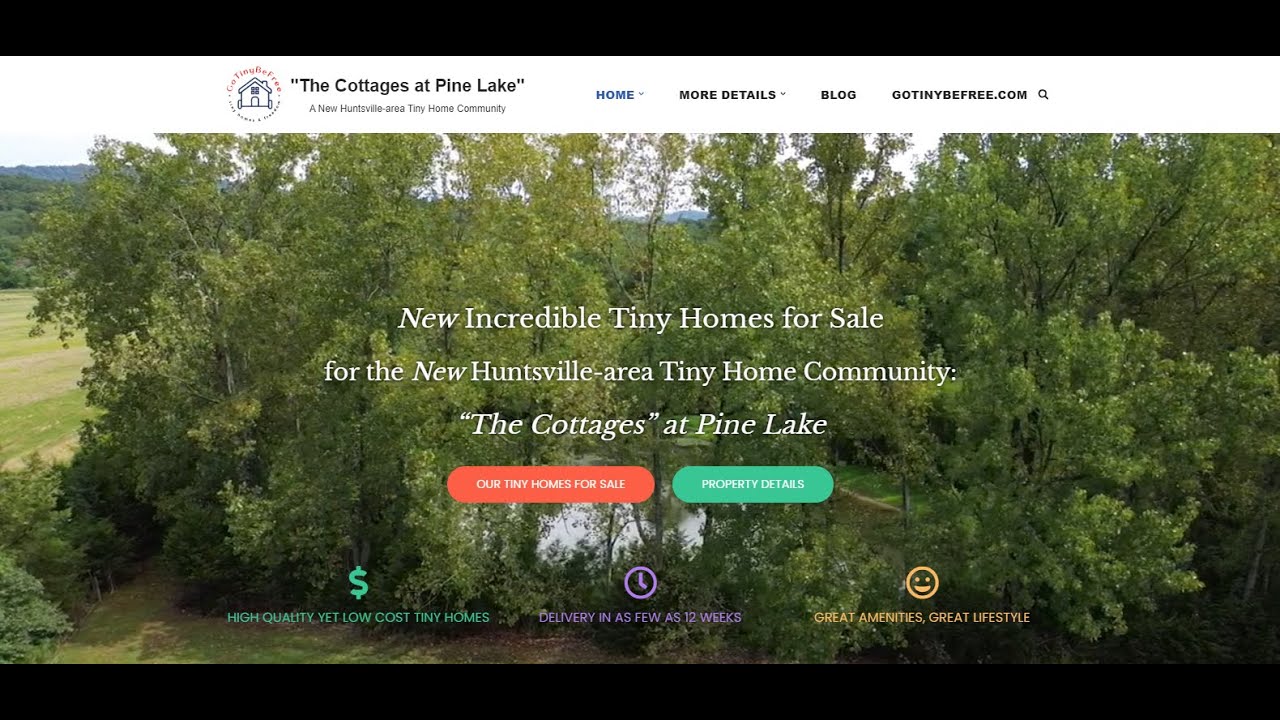Huntsvillearea Tiny House Community site Overview The Cottages at