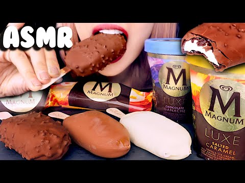 ASMR Magnum LUXE Ice Cream Party Mukbang 먹방 Eating Sounds