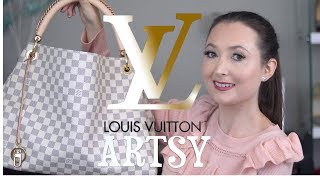 Louis Vuitton Artsy MM Damier Azur Shoulder Bag White