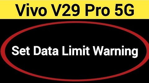 how to set data limit warning in Vivo V29 pro 5G | Vivo V29 5G, me data limit kaise set karen