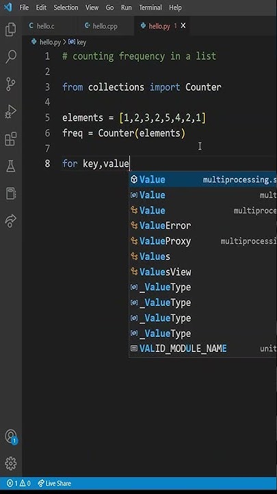 Python program to find frequency of elements - collections module # ...