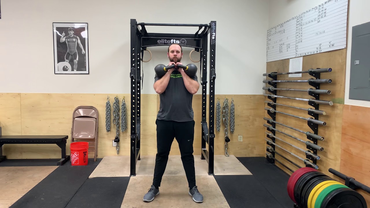 Kettlebell Front Rack Squat - YouTube