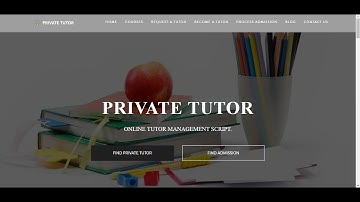 Online Private Tutoring Portal