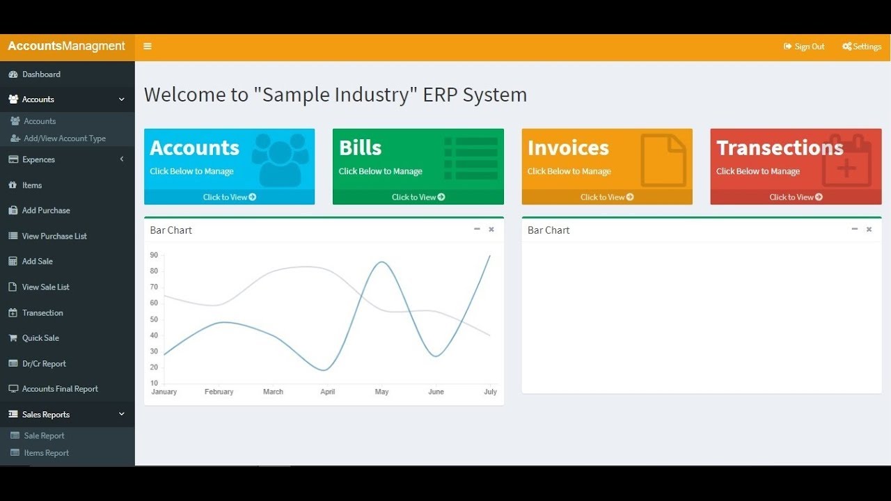 Sales and Purchase Items in Accounting software