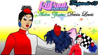 RuPaul's Drag Race, Aiden Zhane, Devin Lewis Versión Anime
