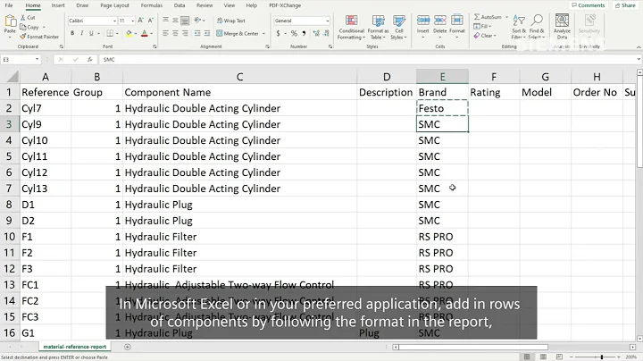 Import and export Material Reference report with ease