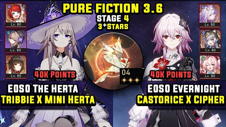 E0 The Herta Carry & E0 Evernight Sub DPS W/ Castorice (3 Stars) Pure Fiction 4 Honkai Star Rail 3.6
