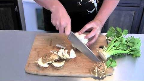 Cleaning and Storing Celery Root